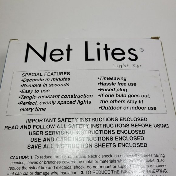 Santa Trim 150 Clear Net Light Set 4x6 ft w/ Green Wire NEW Christmas Holiday - Picture 5 of 7